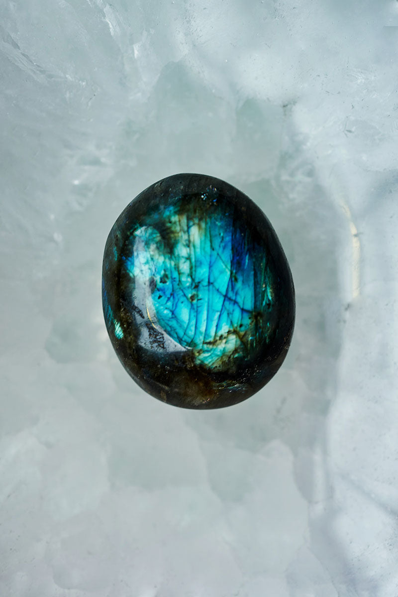 Labradorite Mini Palm Stone Polished