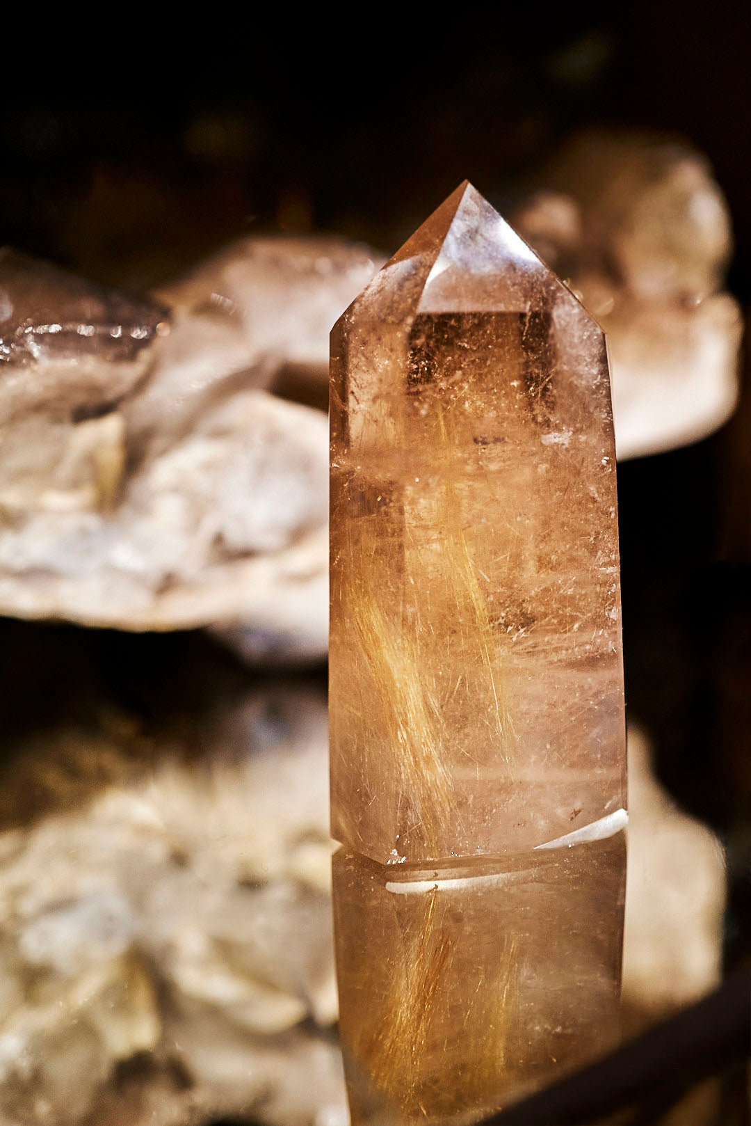 Golden Rutilated Smoky Quartz Tower