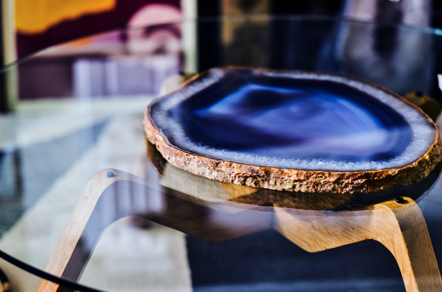 Blue Agate & Clear Quartz Slab