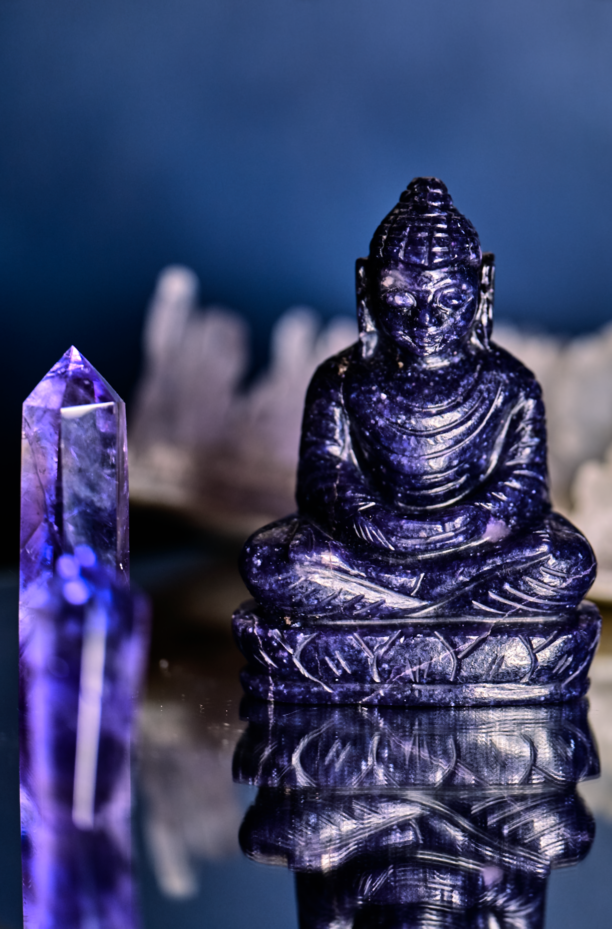 Lepidolite Buddah