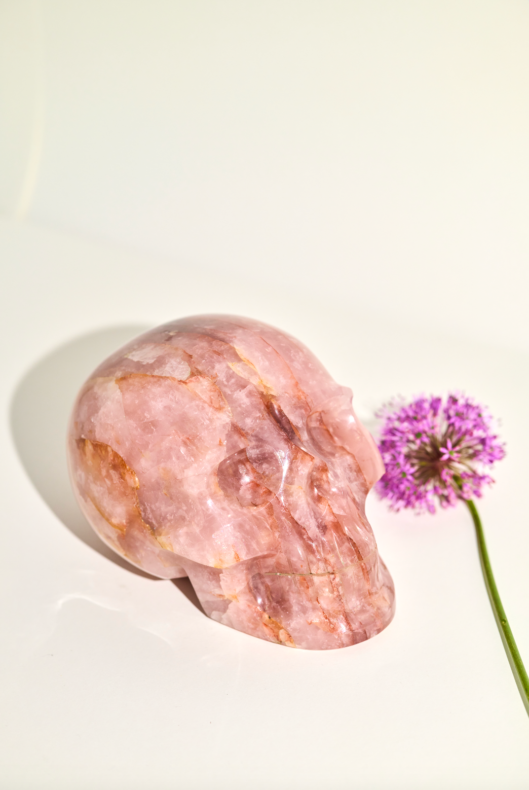 Rose Quartz Skull
