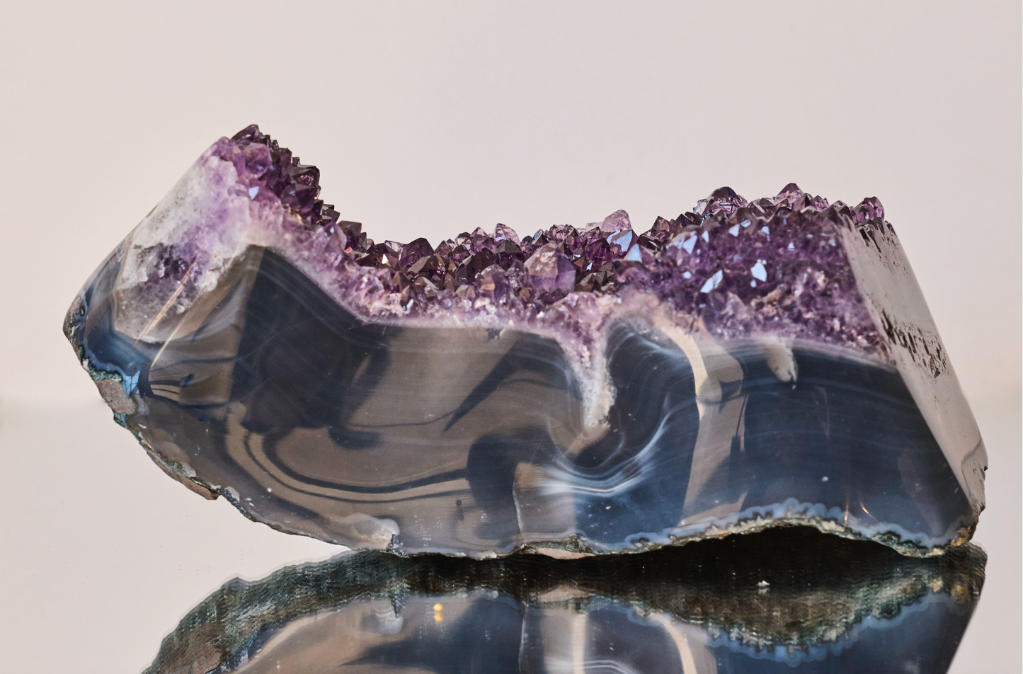 Amethyst and Chalcedony Cluster