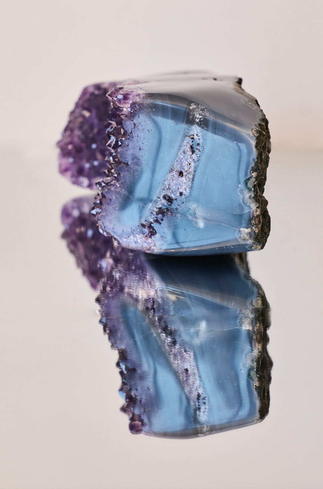 Amethyst and Chalcedony Cluster