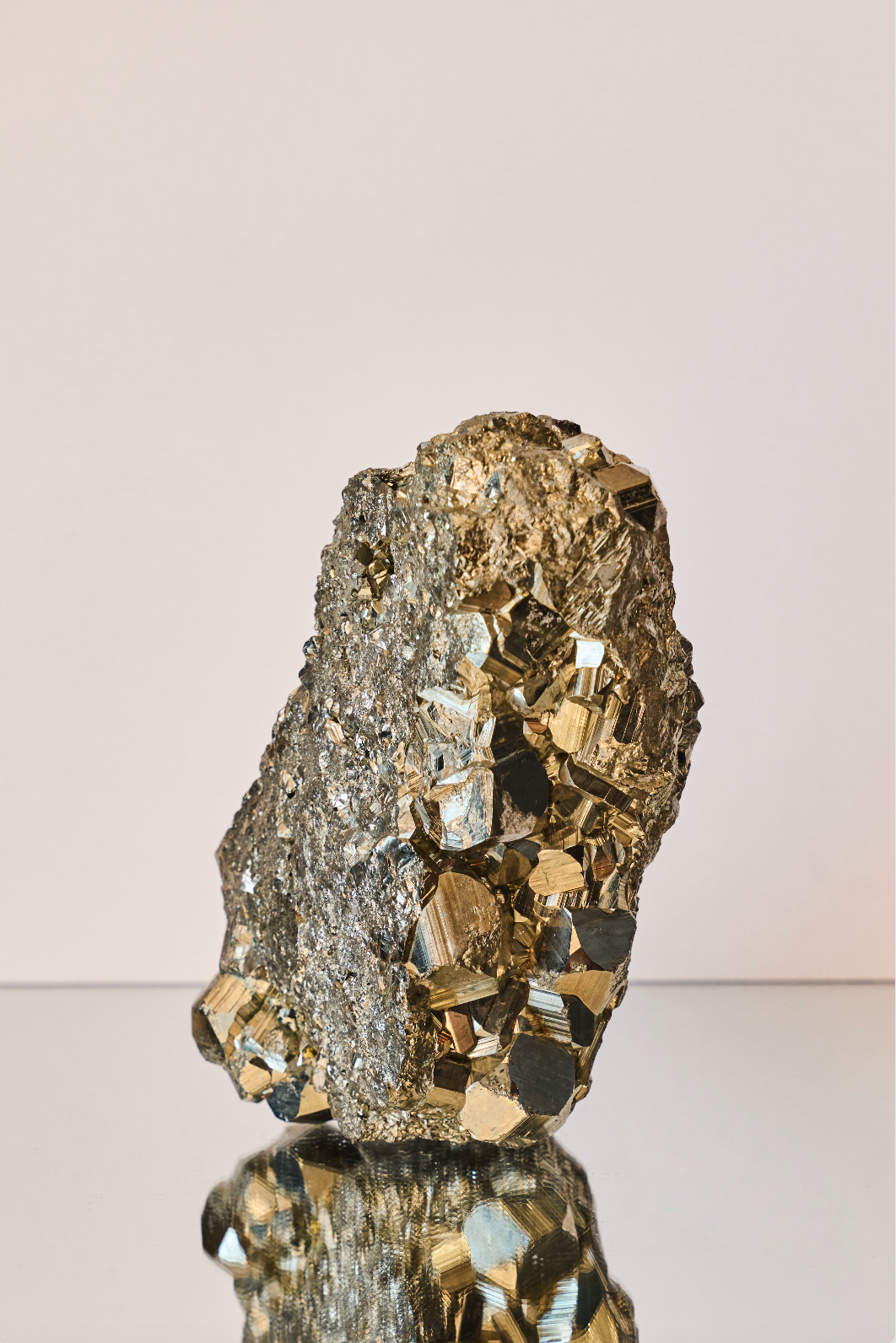 Pyrite Cluster with Cubic Formations