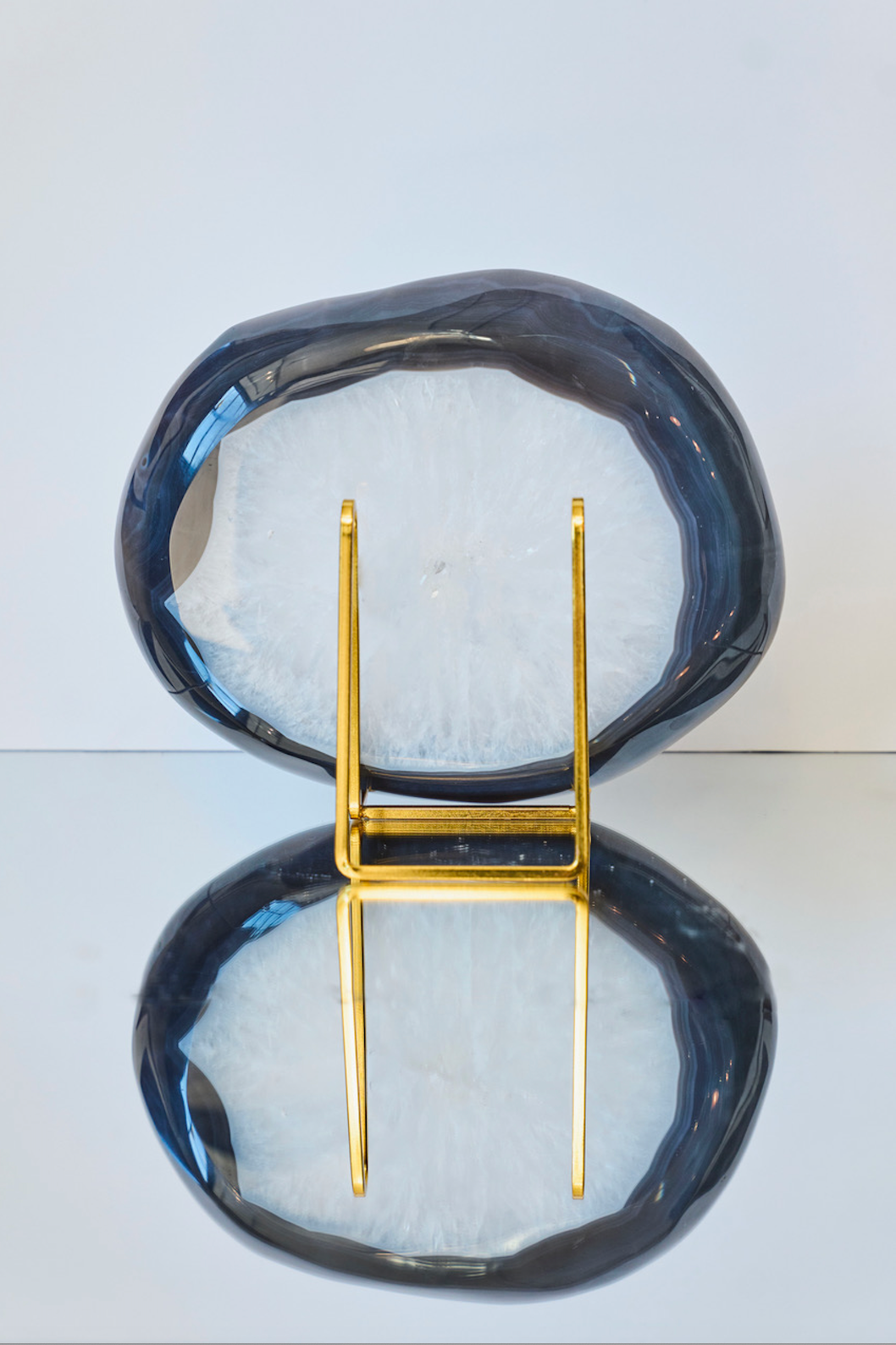 Clear Quartz and Blue Chalcedony Plate