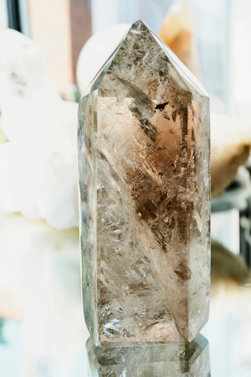 Gold Rutilated Smokey Quartz