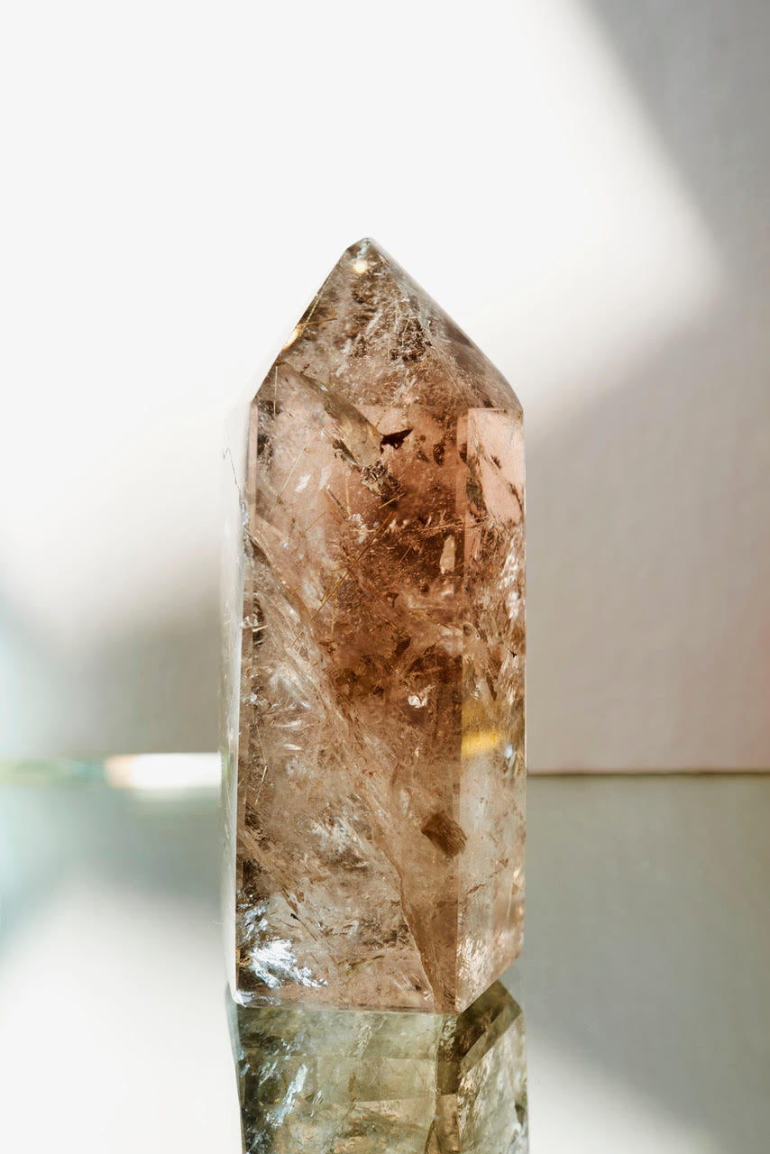 Gold Rutilated Smokey Quartz