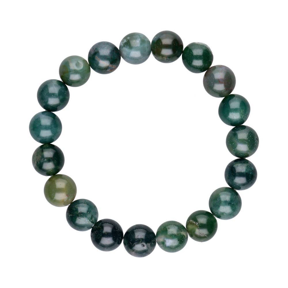 MOSS AGATE Bracelet - Large Beads