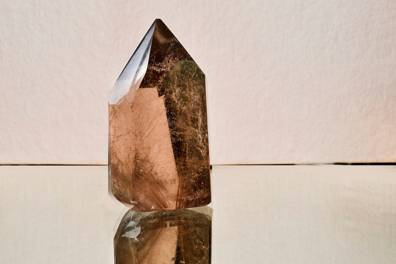 Gold Rutilated Smokey Quartz