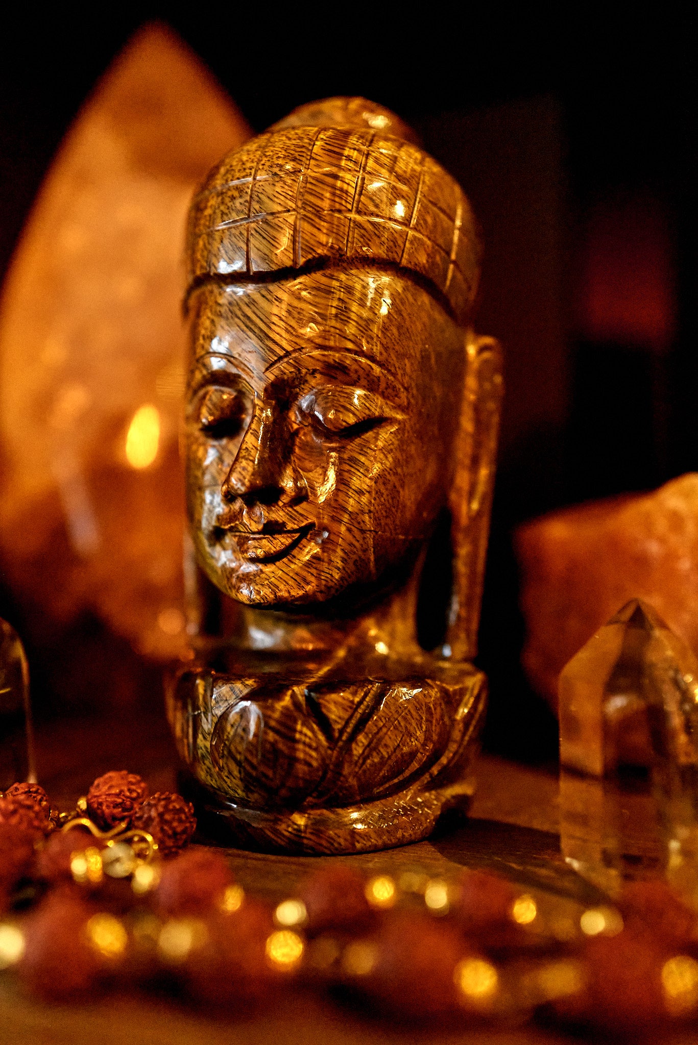 Tigers Eye Buddah head