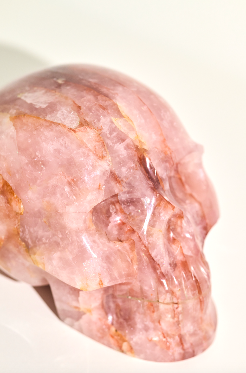 Rose Quartz Skull
