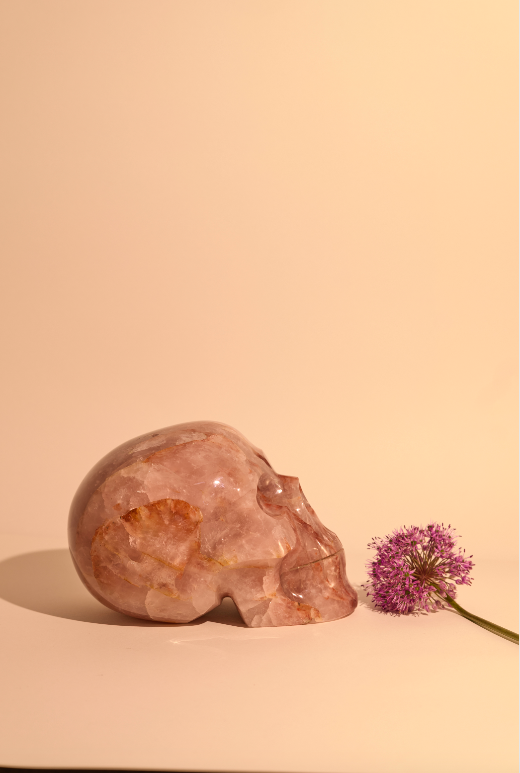 Rose Quartz Skull