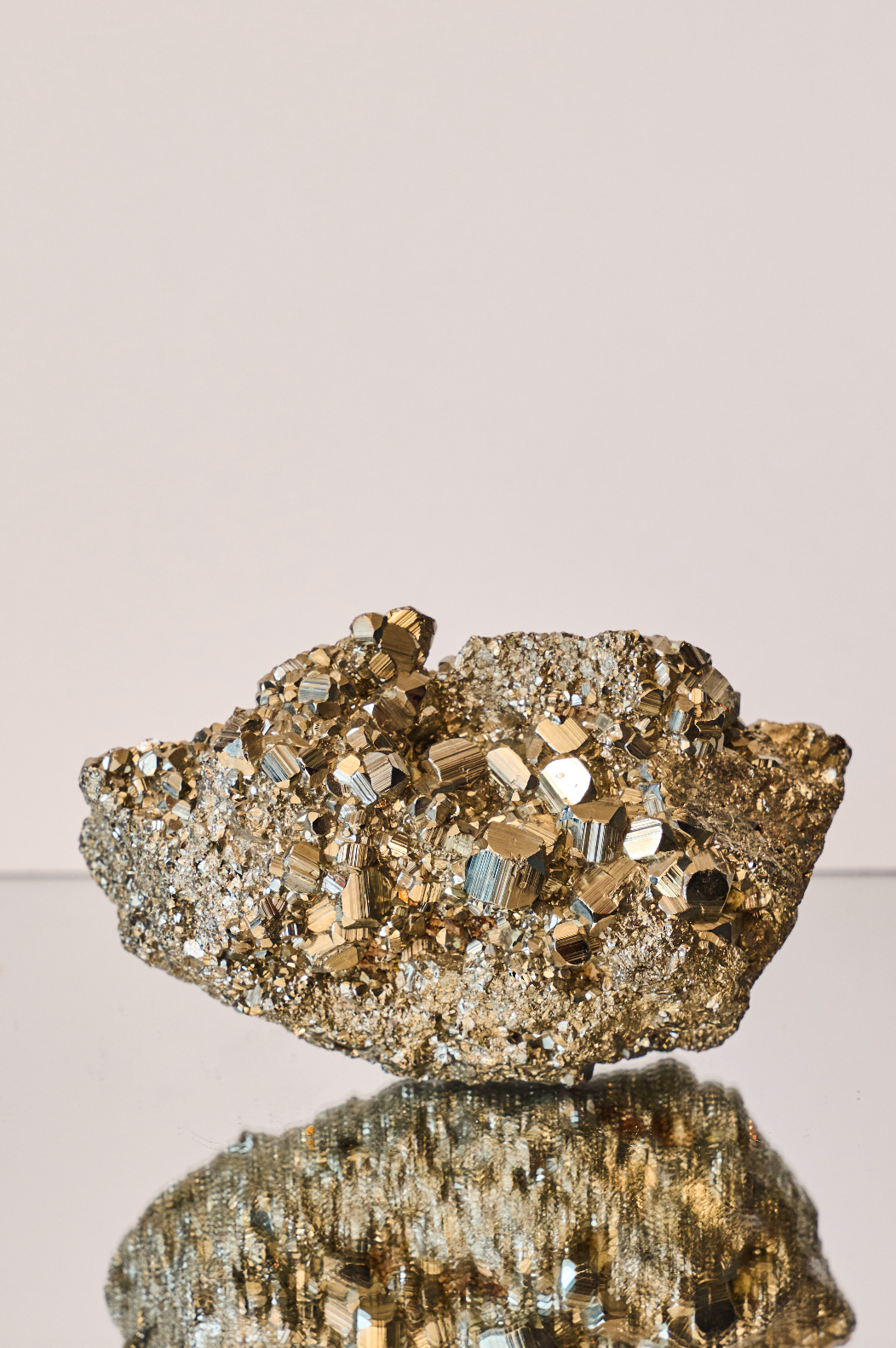 Pyrite Cluster with Cubic Formations