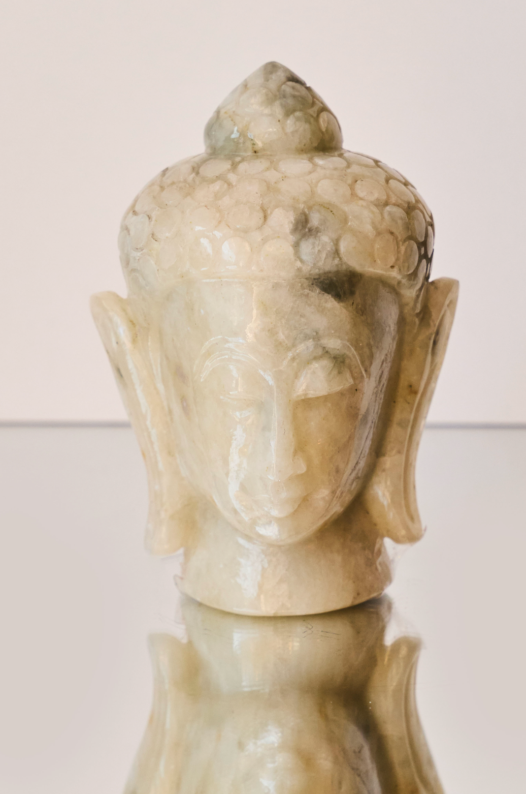 Rainbow Moonstone Buddah Head