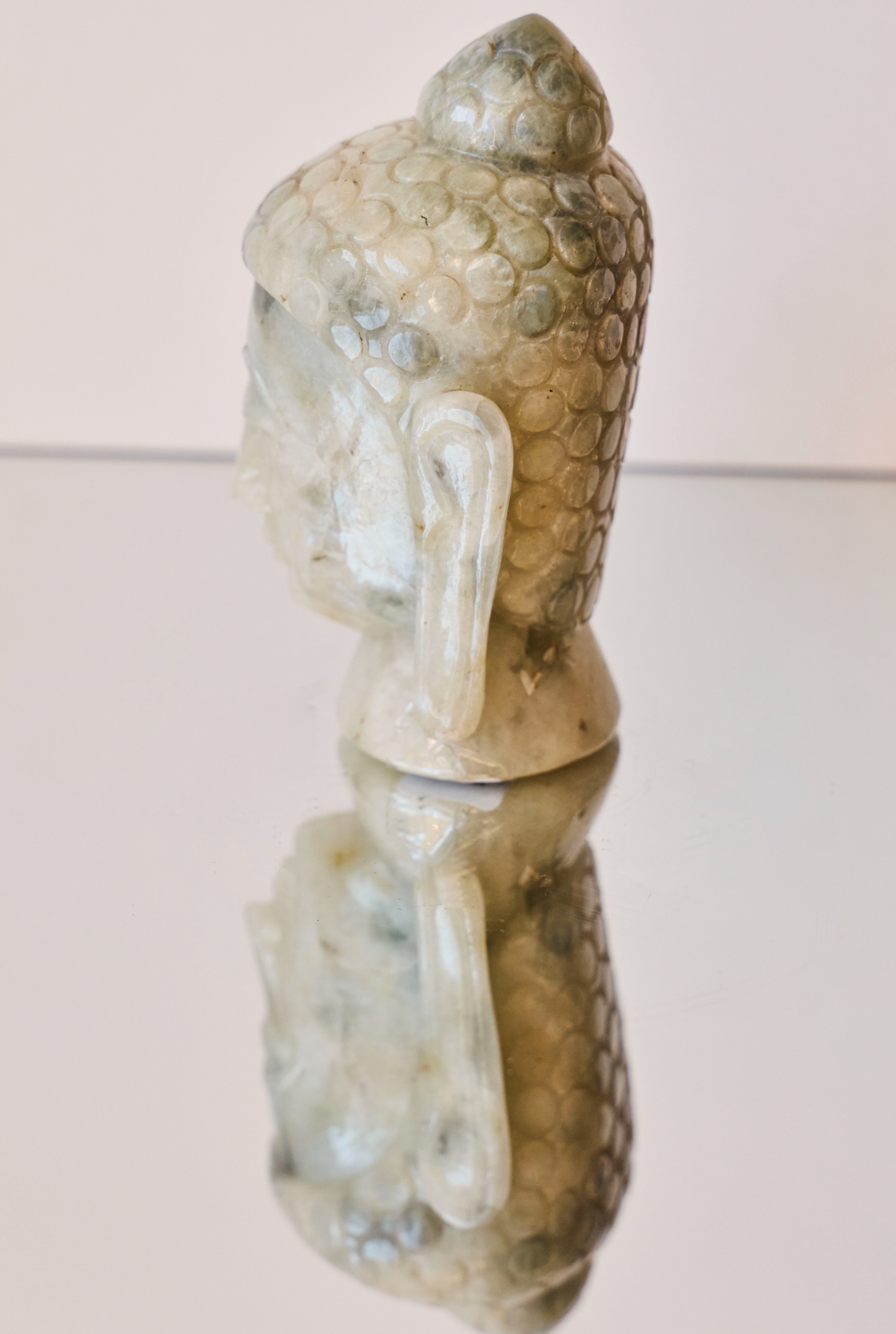 Rainbow Moonstone Buddah Head