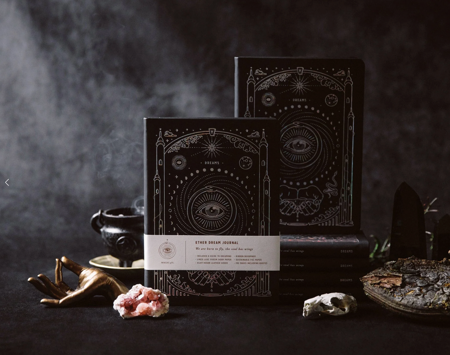 MAGIC OF I A5 ETHER DREAM JOURNAL - Black/Silver Holographic