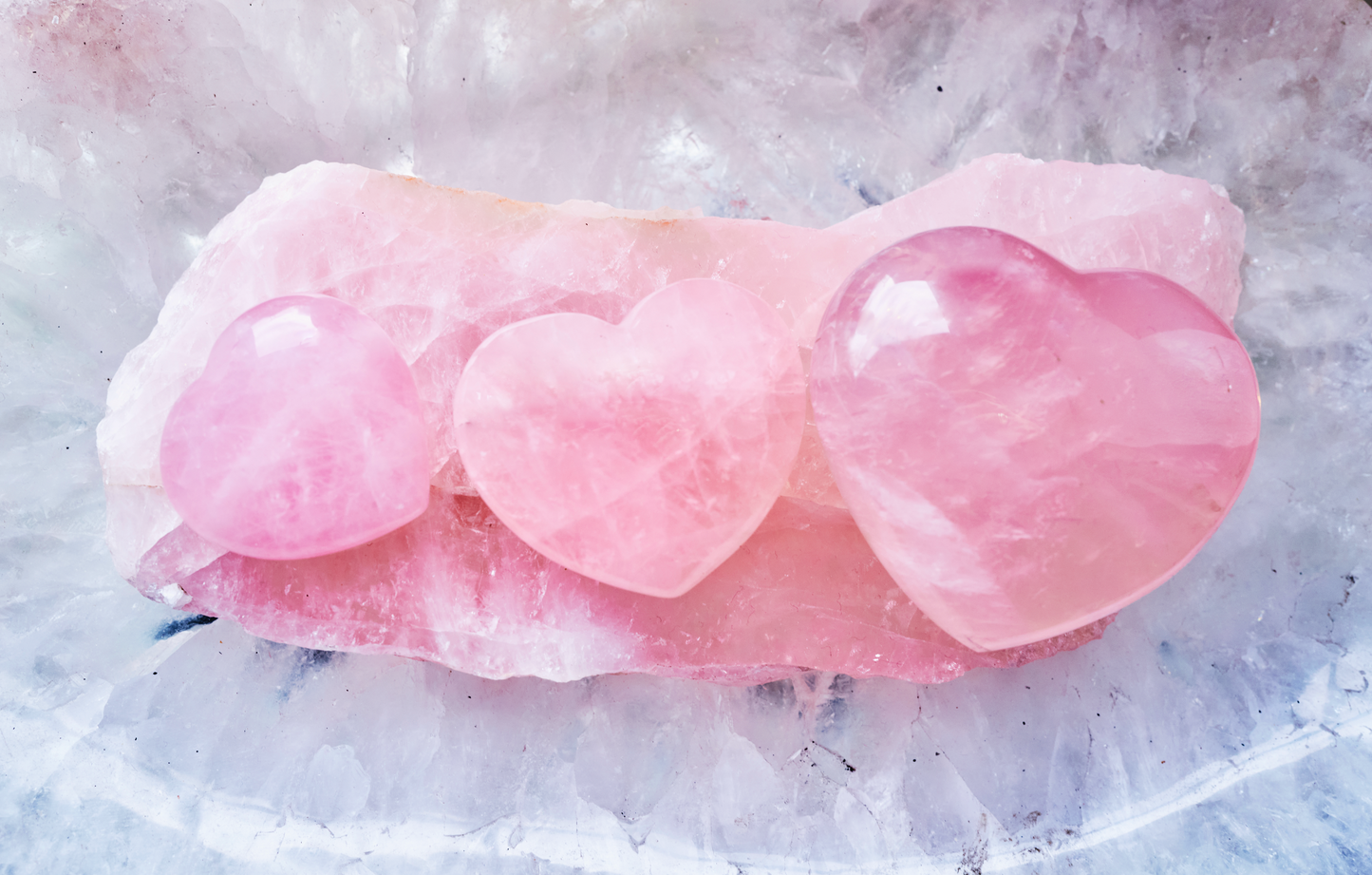 ROSE QUARTZ HEART (L)