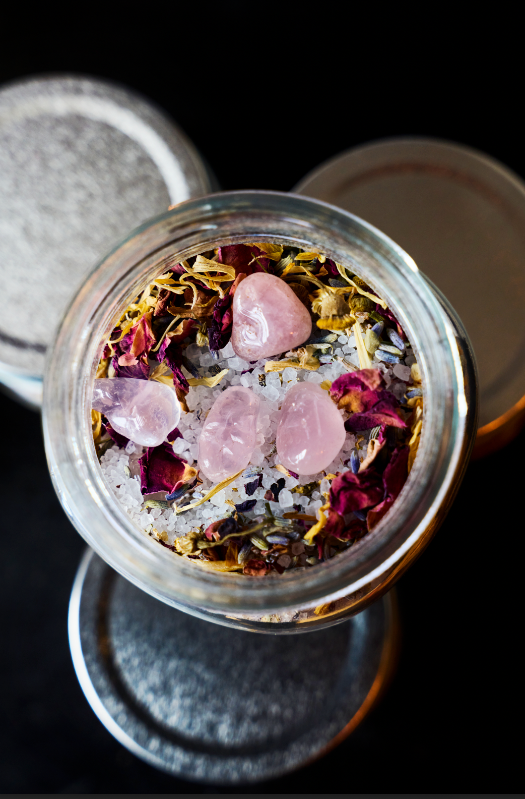 ALLEGORY FLORAL BATH SOAK with rose quartz