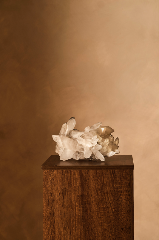 Black Phantom Lemurian Quartz (Tourmaline inclusions)