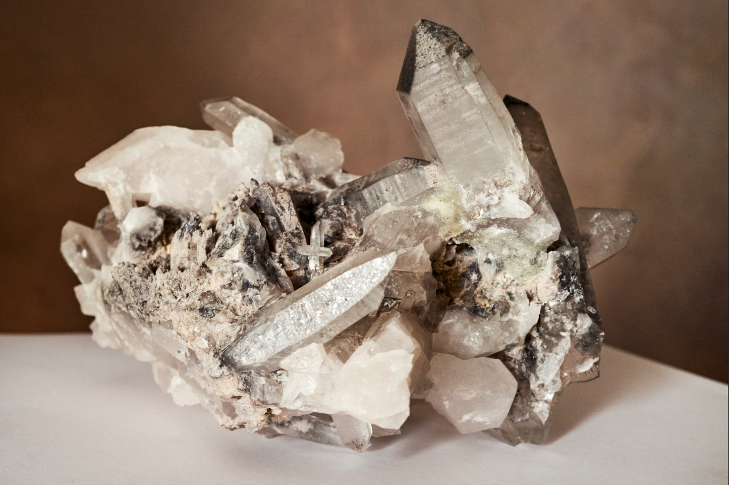 Black Phantom Lemurian Quartz (Tourmaline inclusions)