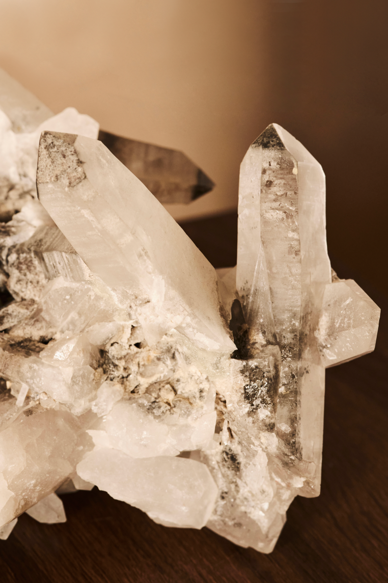 Black Phantom Lemurian Quartz (Tourmaline inclusions)