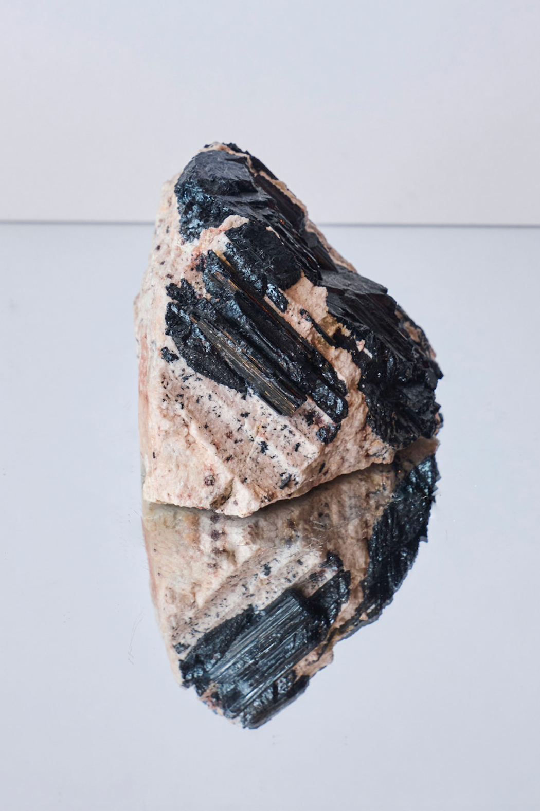 Black Tourmaline with Mica Inclusion Raw Piece - Medium