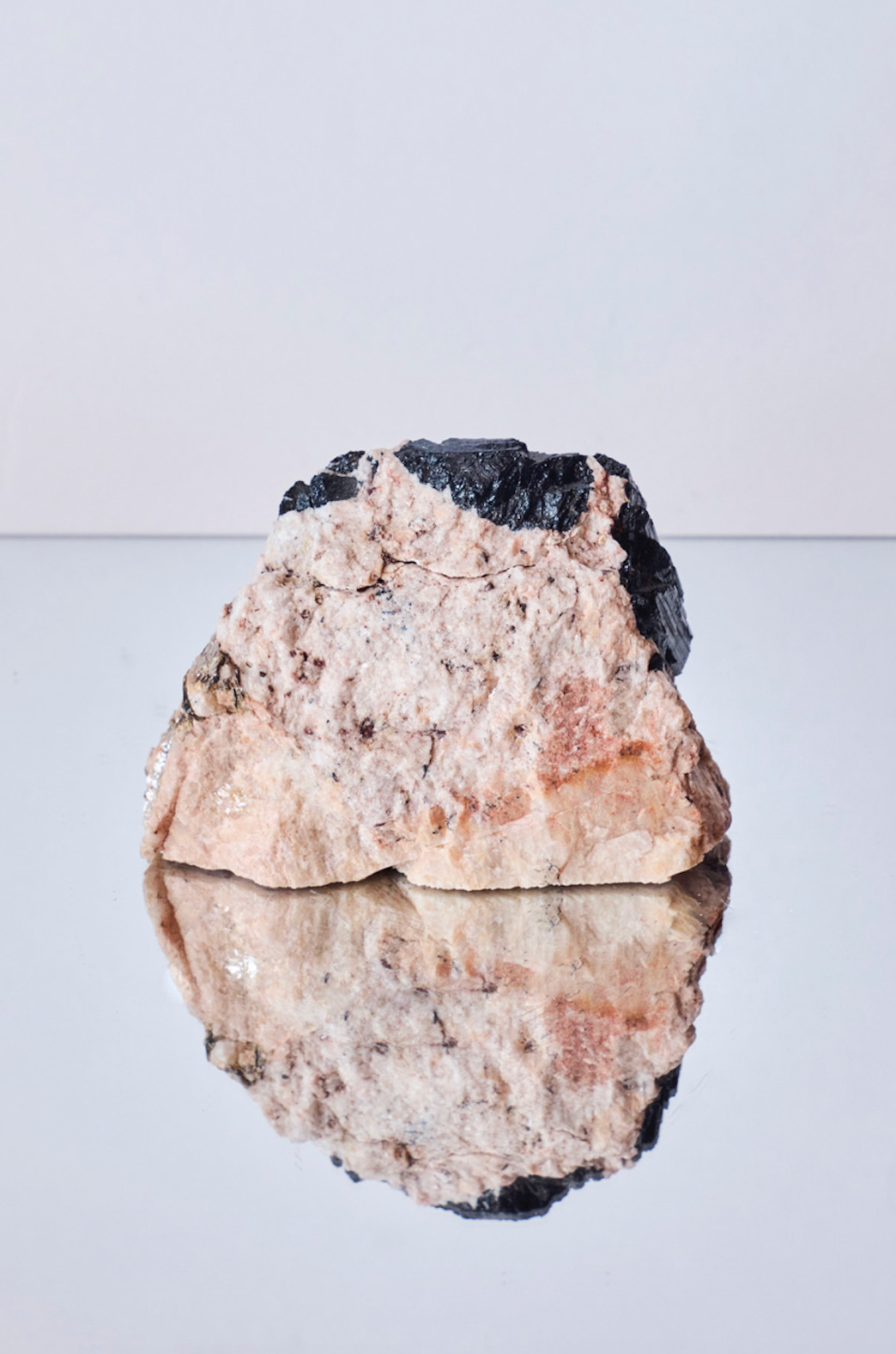 Black Tourmaline with Mica Inclusion Raw Piece - Medium