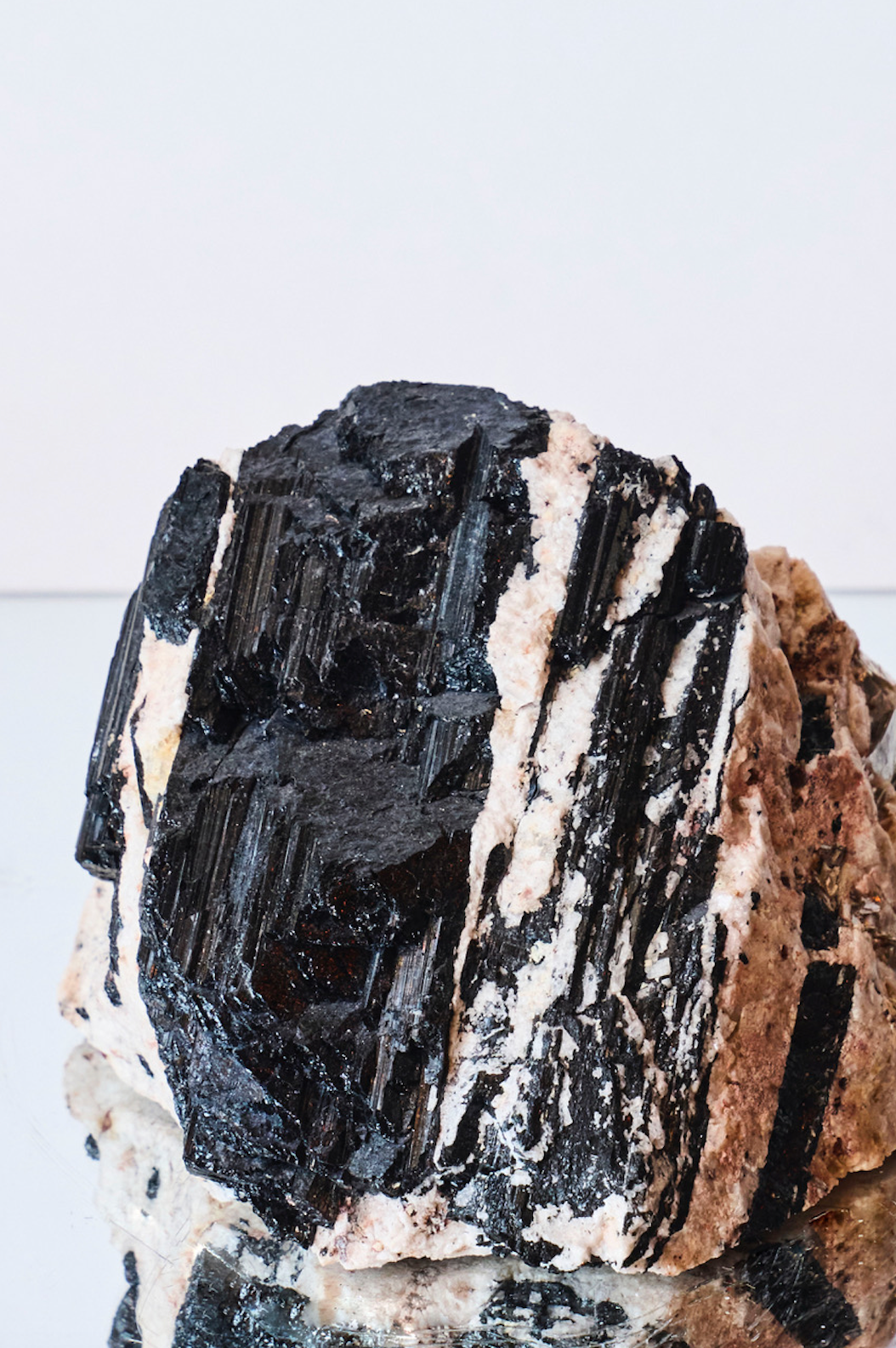 Black Tourmaline with Mica Inclusion Raw Piece - Medium